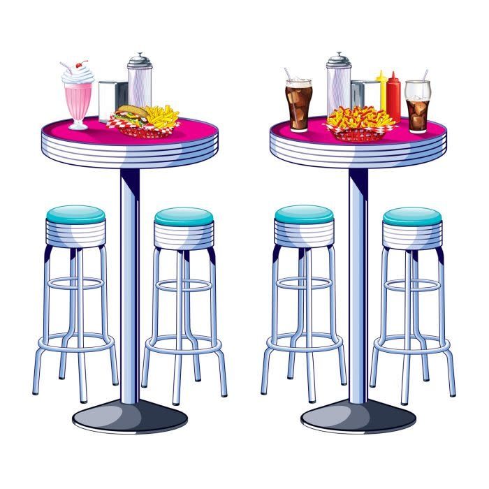 Soda Shop Tables &amp; Stools Props