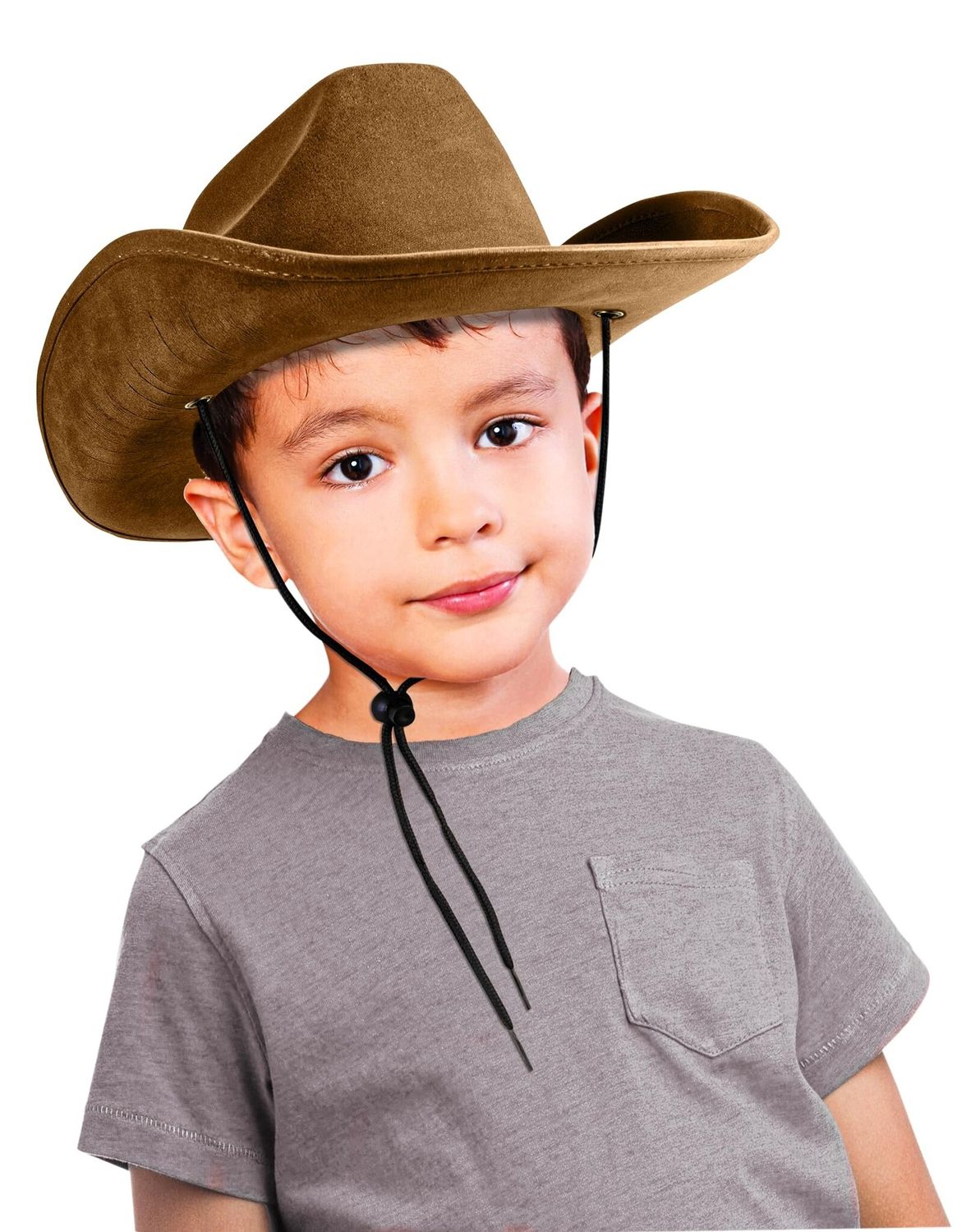 SUEDE COWBOY HAT BROWN
