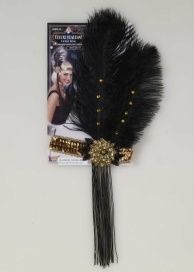 DLX FLAPPER HEADBAND BLACK &amp; GOLD