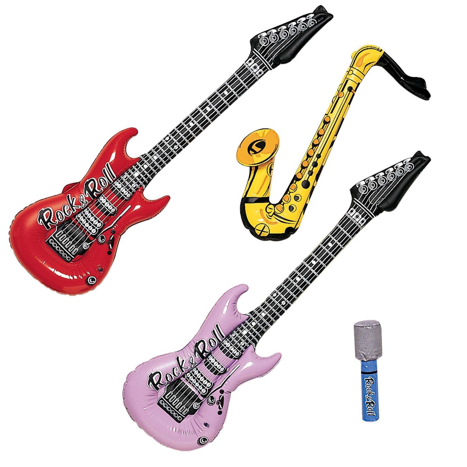 Jukebox Rock Inflatable Instrument Assortment