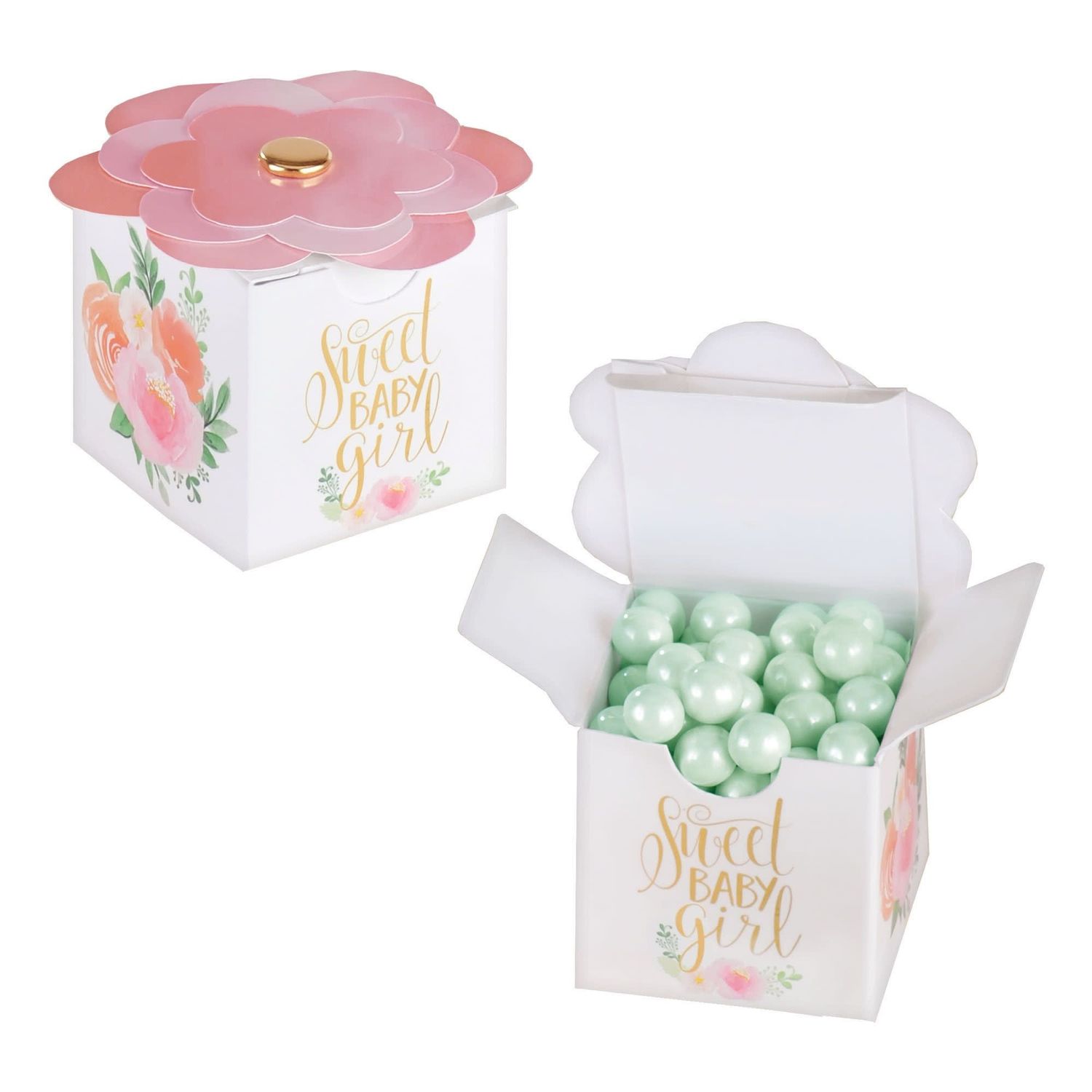8CT FAVOR BOX FLORAL BABY