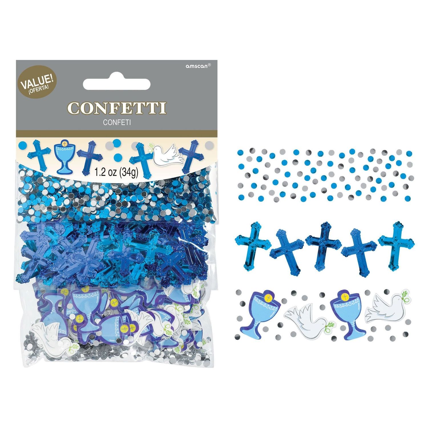 CONFETTI  COMMUNION DAY BLUE
