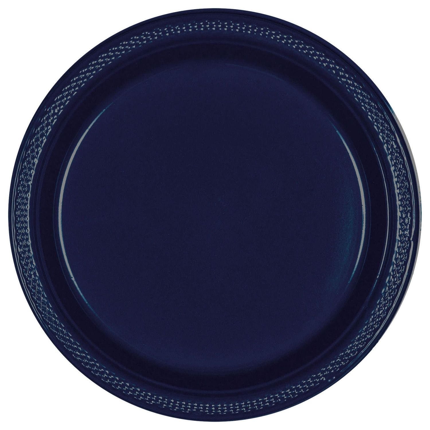 50ct 7in Plastic Plates- True Navy