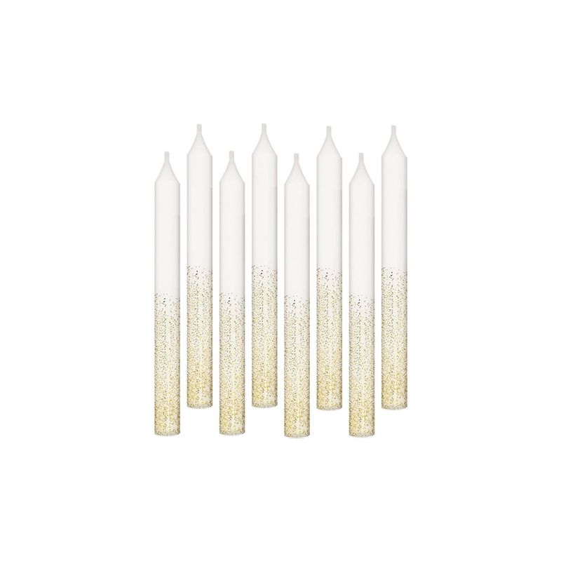 Glitter Dip Candle - Gold