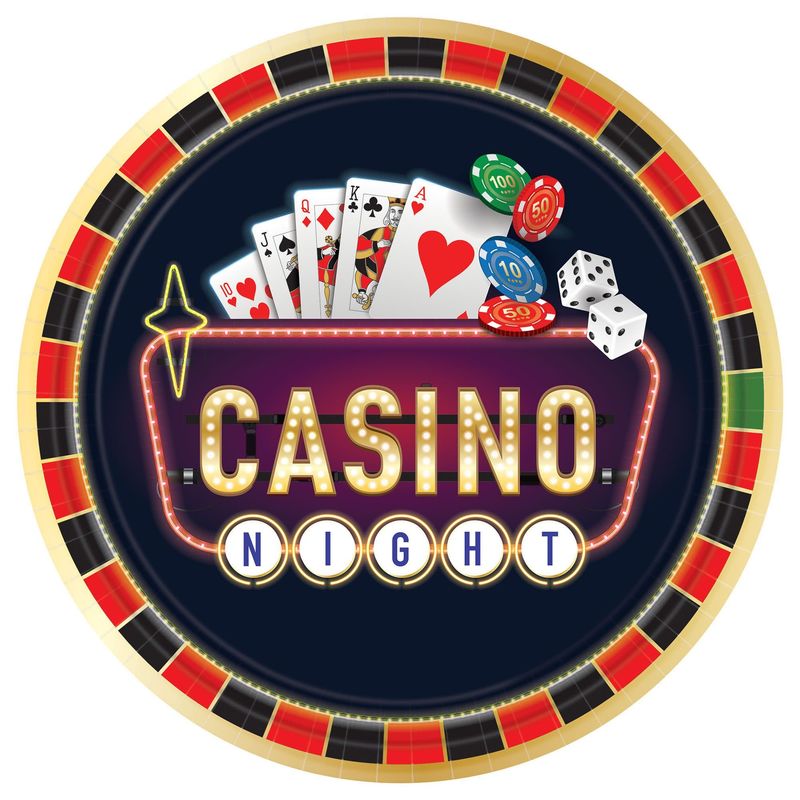 Roll The Dice Round Plates, 10 1/2"