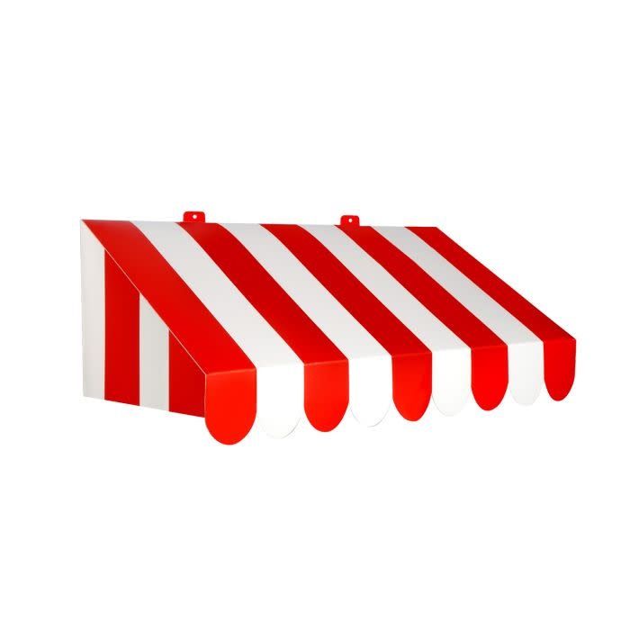 3-D Red &amp; White Awning Wall Decoration