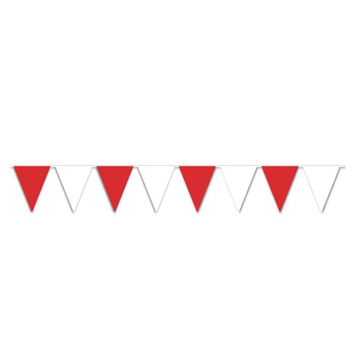 Red &amp; White Pennant Banner