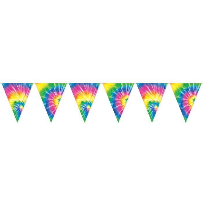 Tie-Dyed Pennant Banner