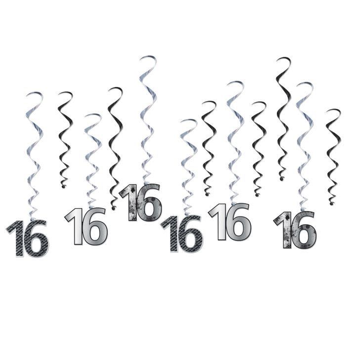​16th Birthday Whirls​ - 12 Count