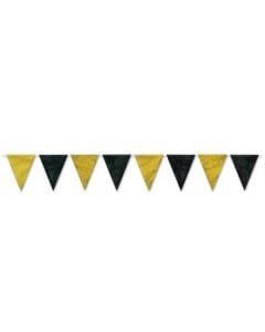 Black &amp; Gold Pennant Banner