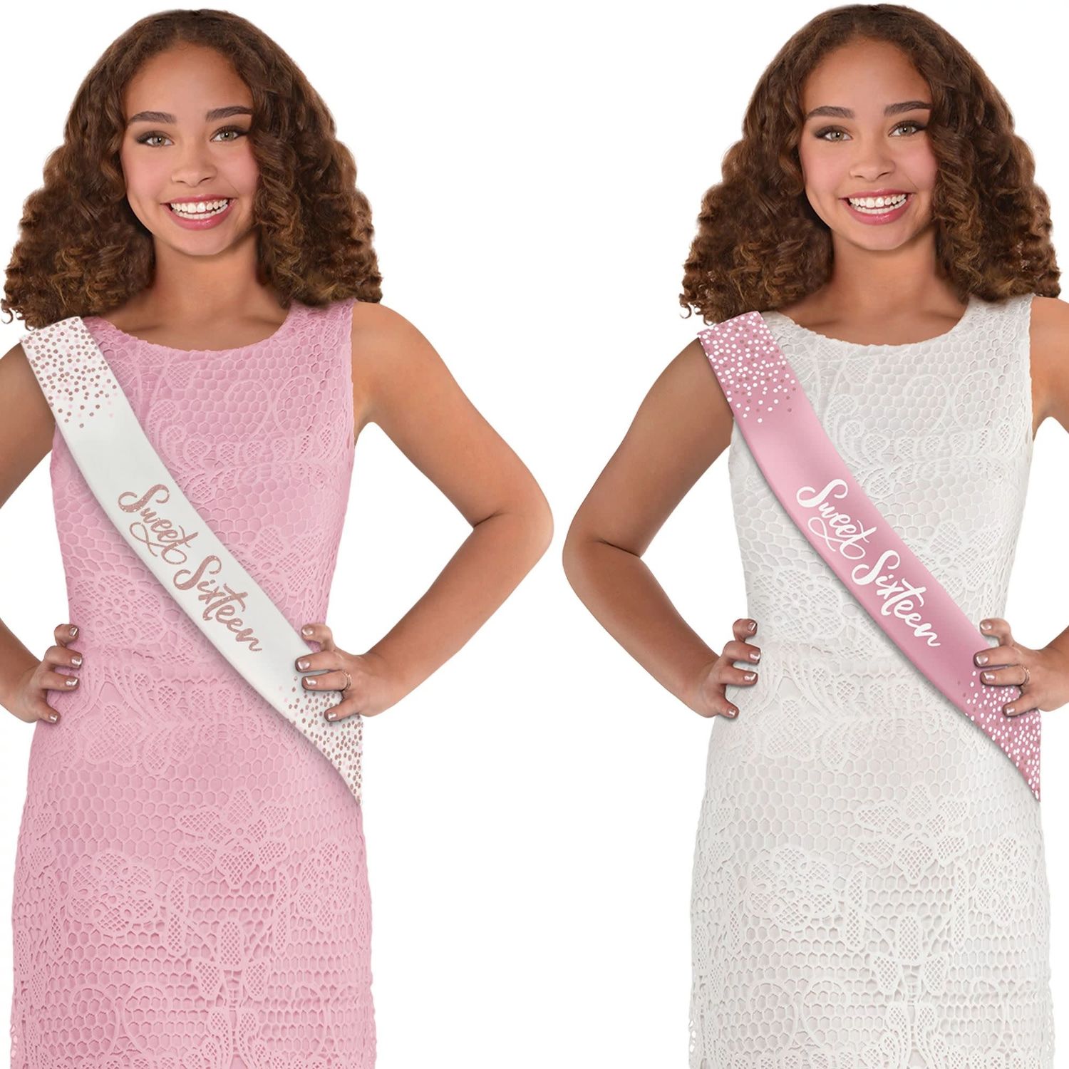 Blush Sixteen Reversible Fabric Sash