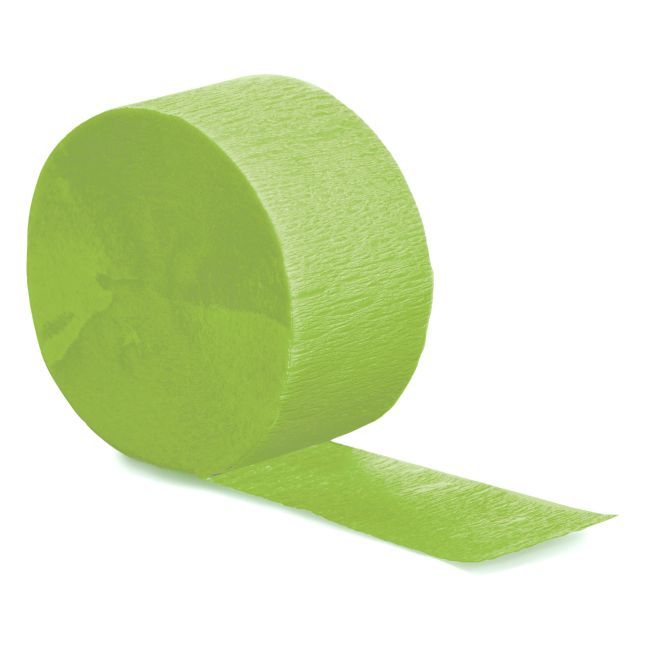 Light Green Crepe Paper Streamers 81-foot Roll