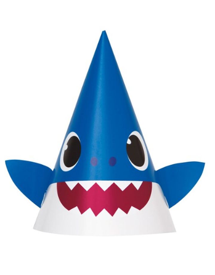 Baby Shark Pop Out Hats - 8 Count