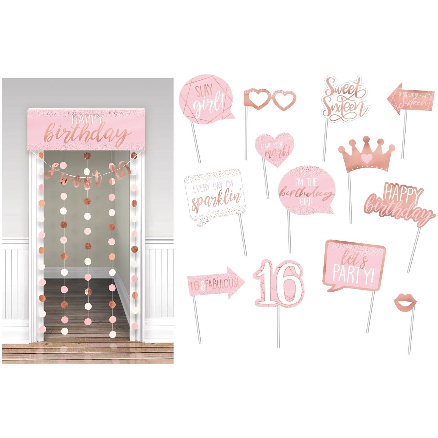 Blush Sixteen Photo Booth Kit