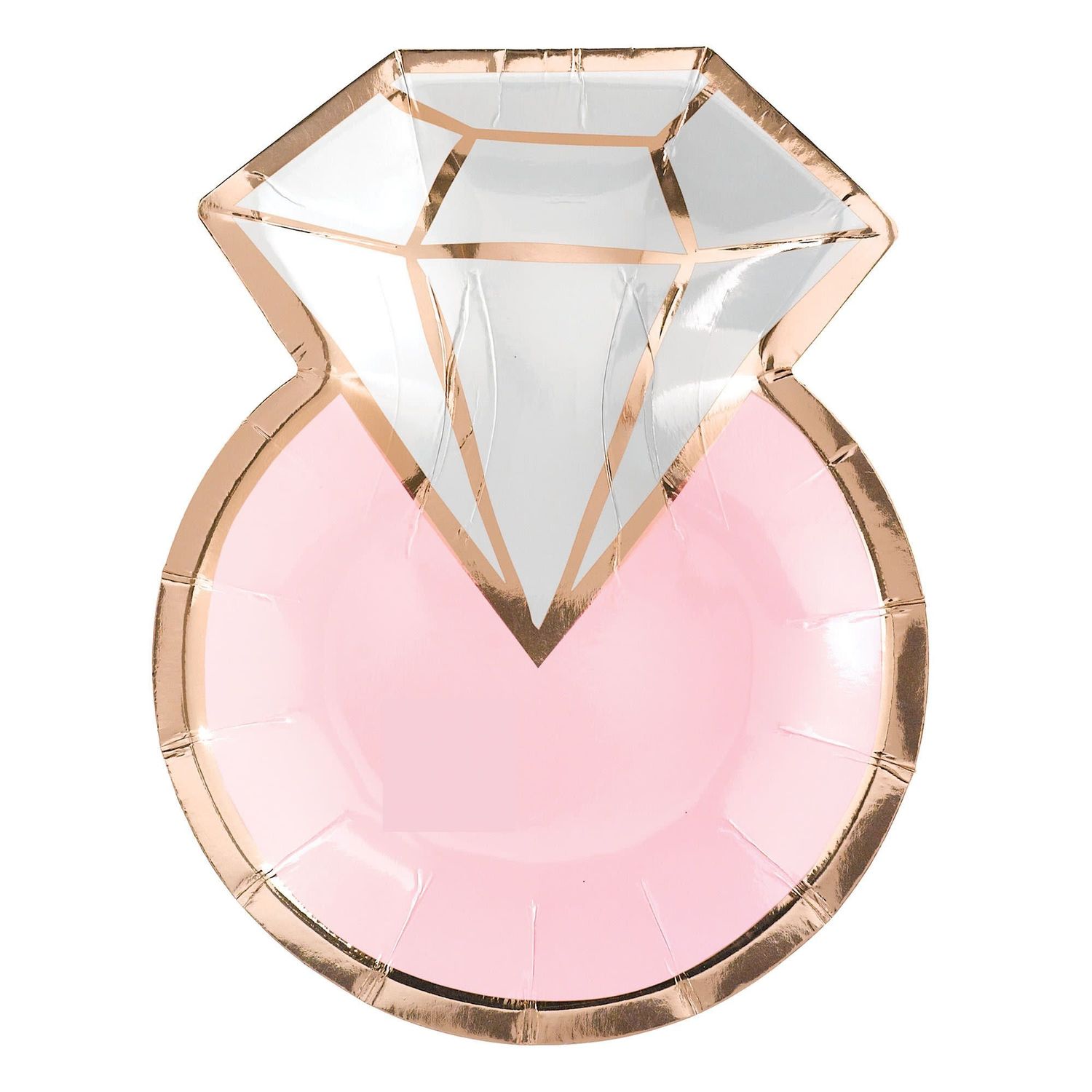 Metallic Shaped Plates, 7" - Diamond Ring