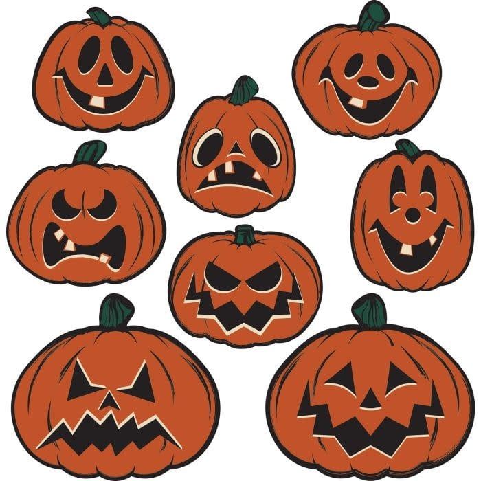 Vintage Halloween Pumpkin Cutouts-8ct