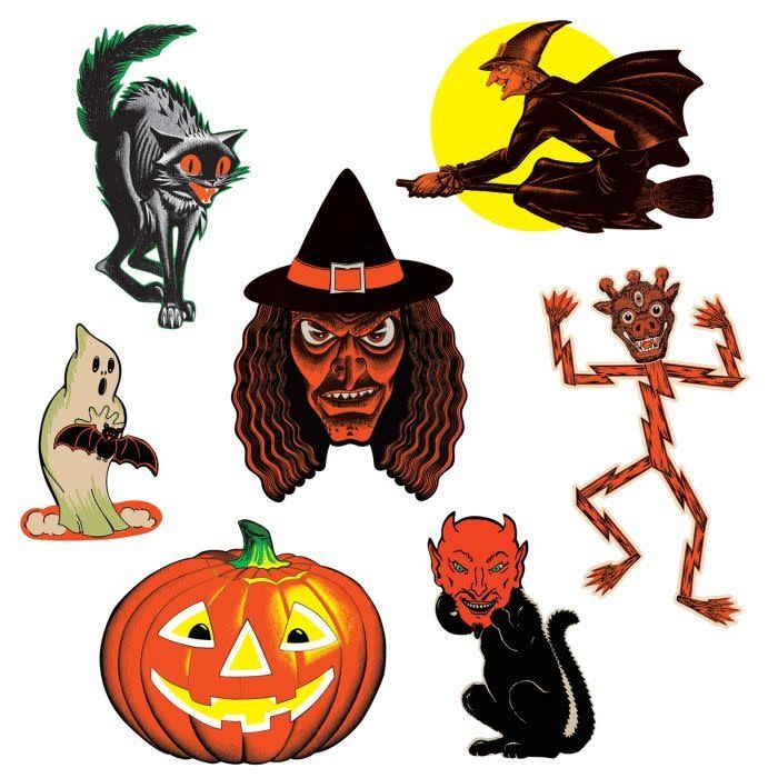 7ct Vintage Halloween Cutouts