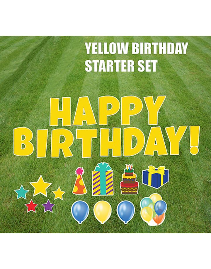 RENTAL HAPPY BIRTHDAY! YELLOW