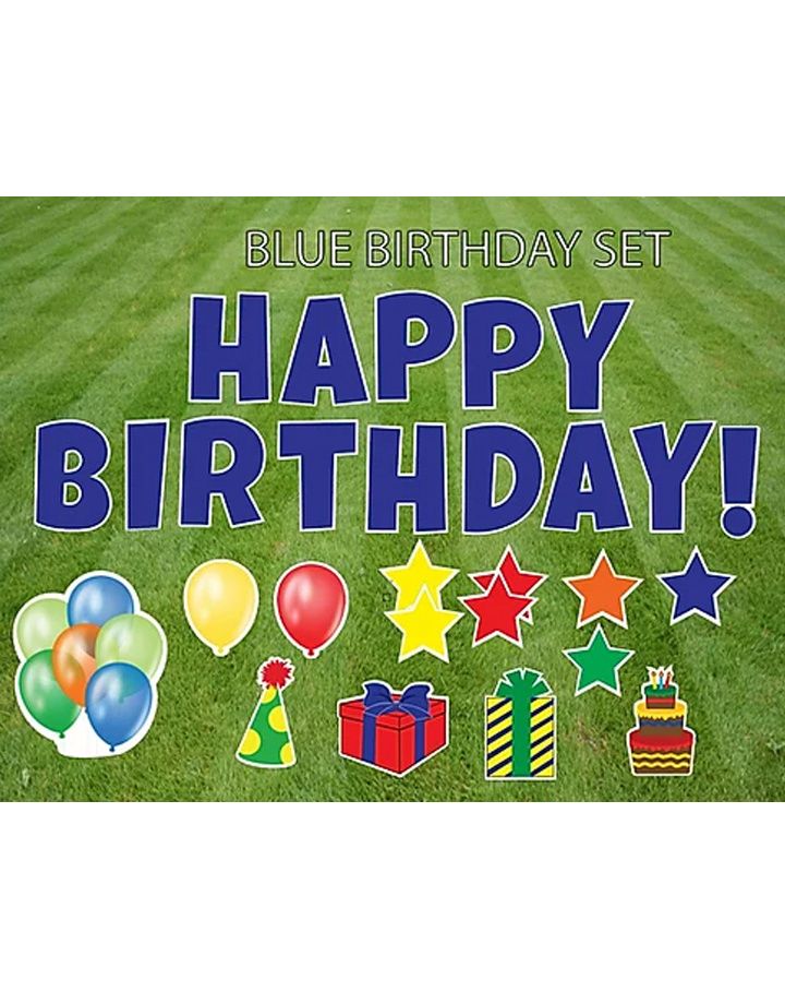 RENTAL HAPPY BIRTHDAY! BLUE