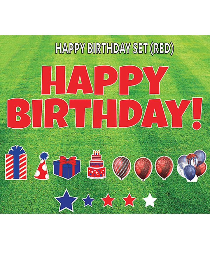 RENTAL HAPPY BIRTHDAY! RED