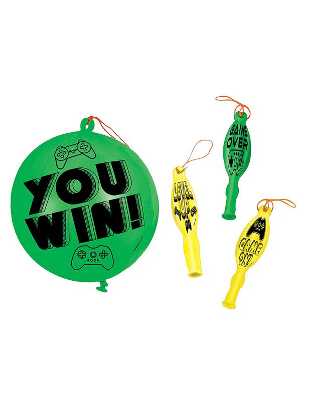 4CT PUNCH BALLOONS LEVEL UP