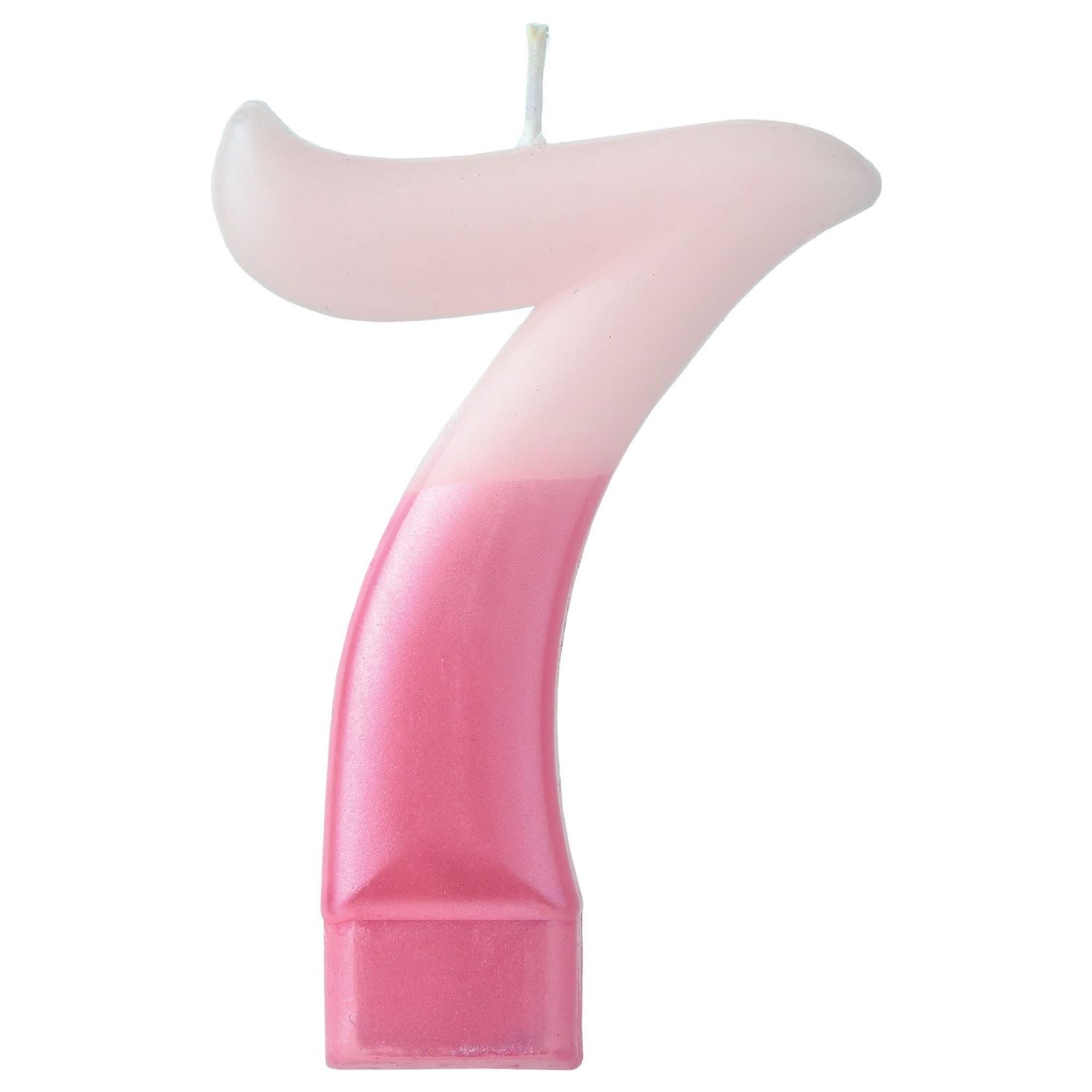 Numeral Candle #7 - Pink