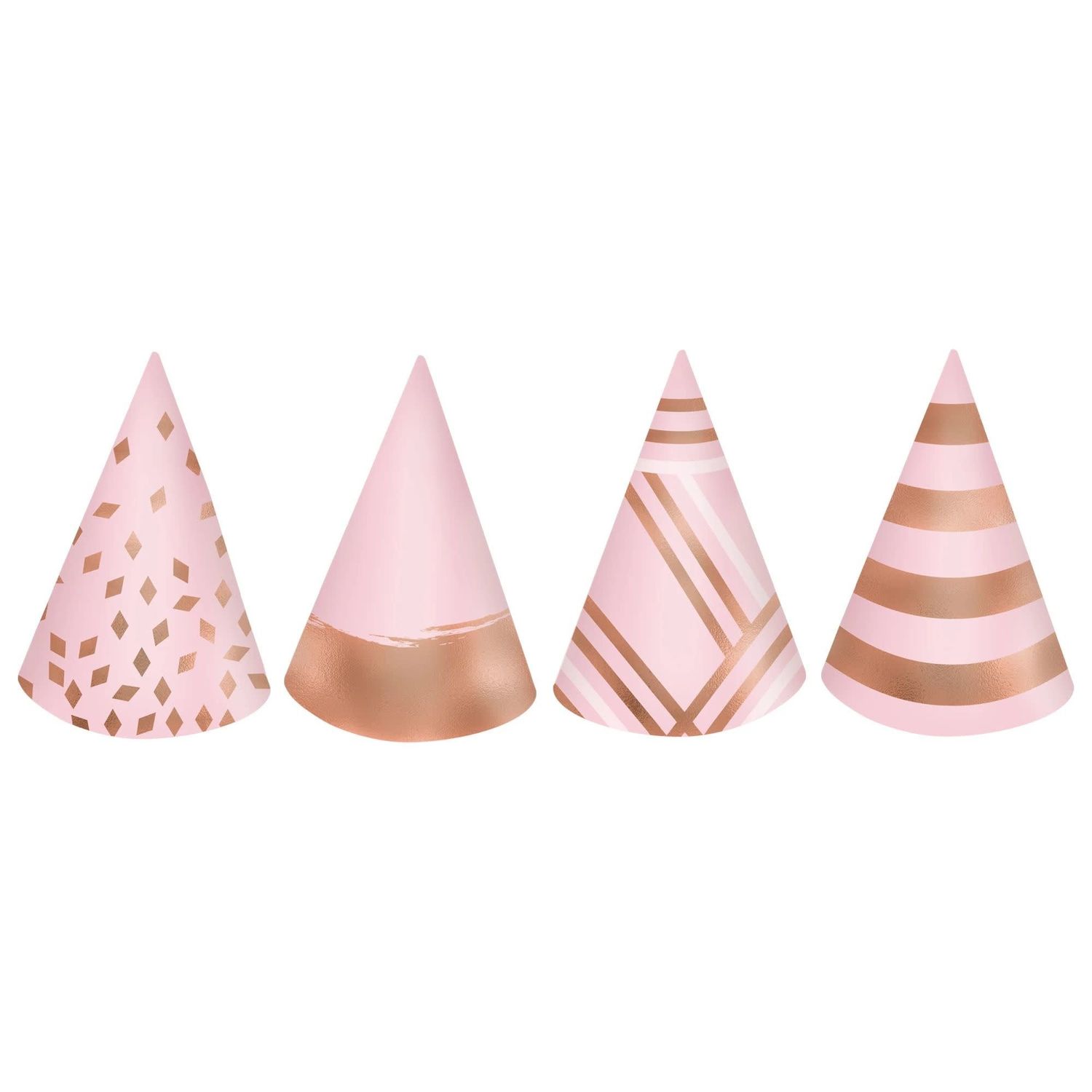 MINI CONE HATS BLUSH BDAY