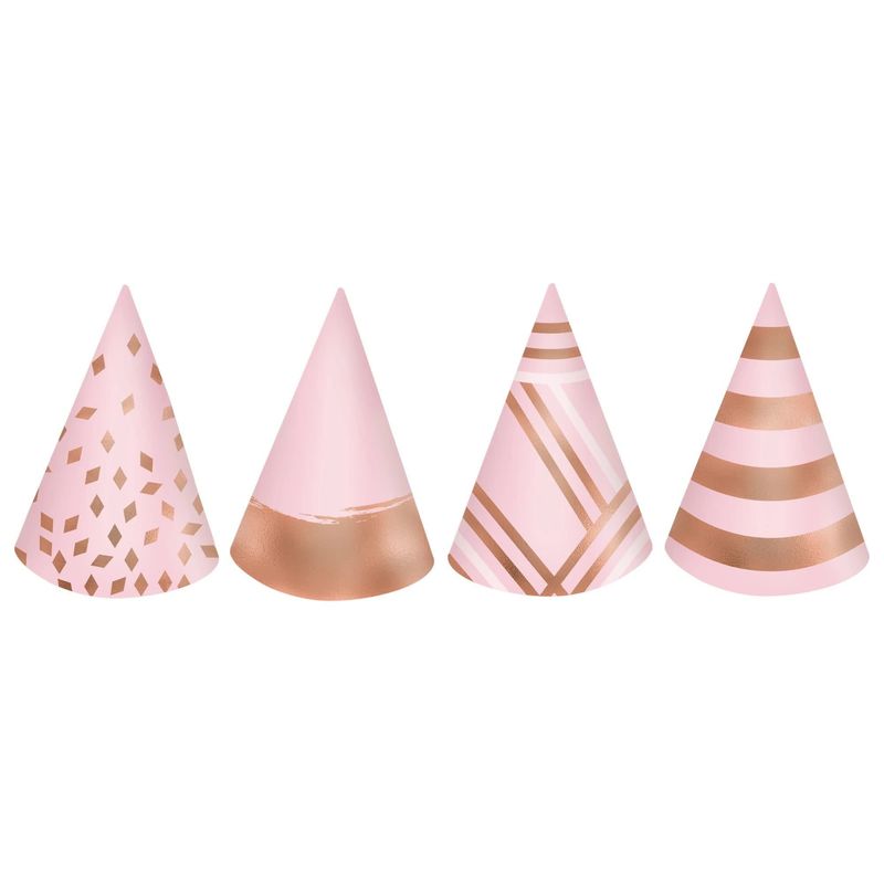 MINI CONE HATS BLUSH BDAY