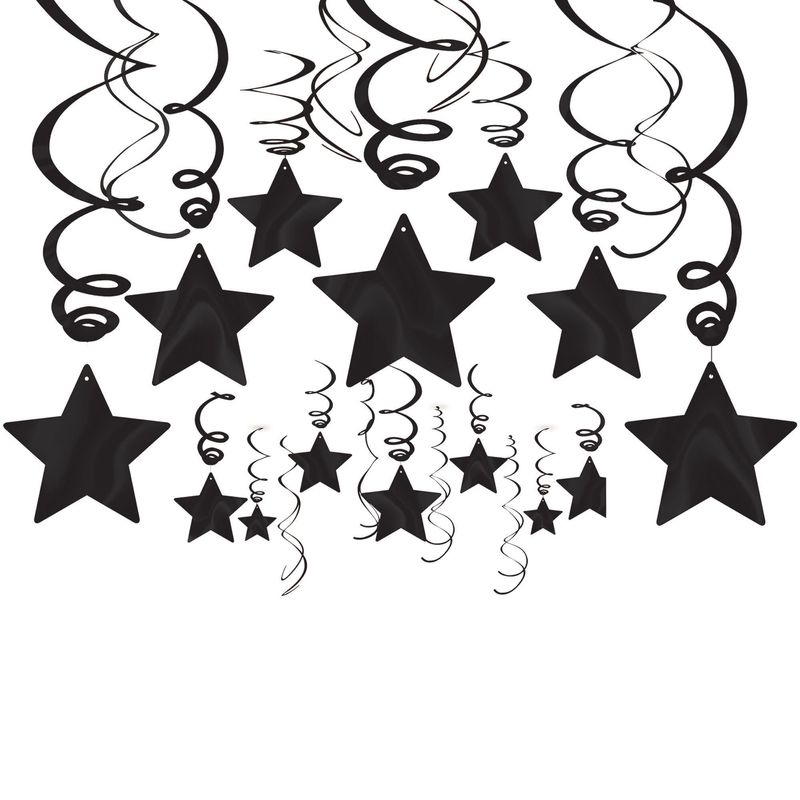 30ct Shooting Stars Swirl Black