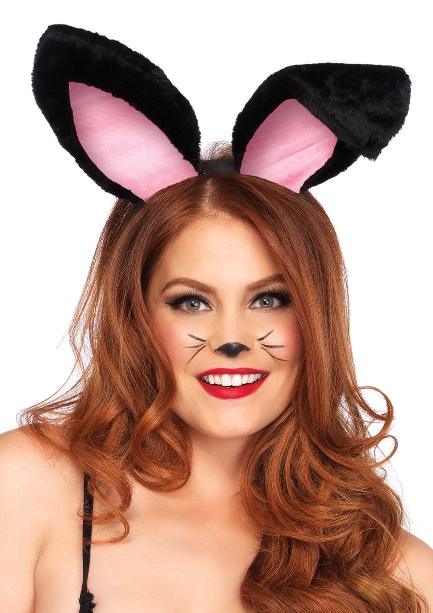 PLUSH BUNNY EARS BLACK