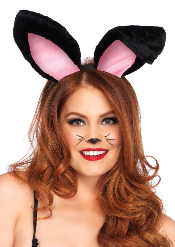 PLUSH BUNNY EARS BLACK
