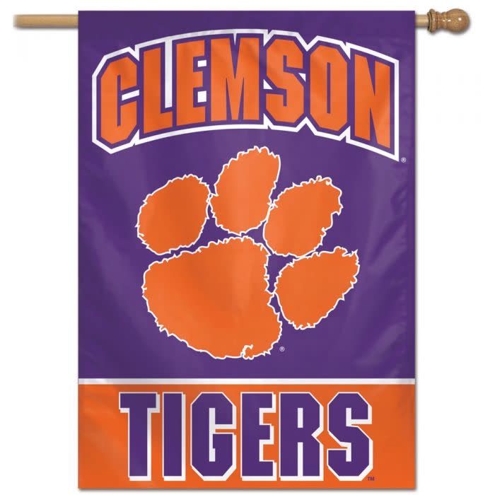 28inX40in HOUSE FLAG CLEMSON