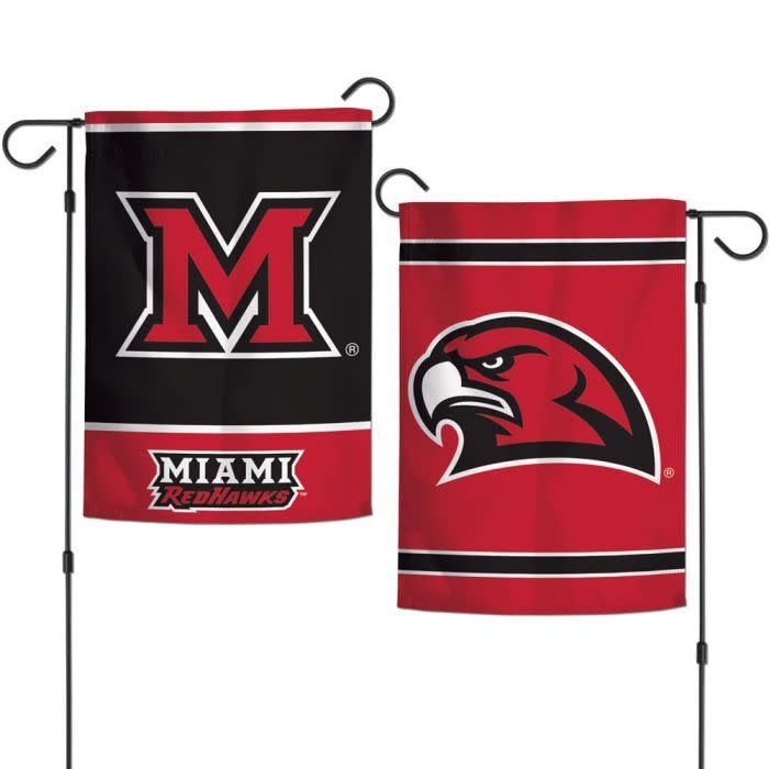 12.5inX18in 2-SIDED GARDEN FLAG MIAMI OHIO