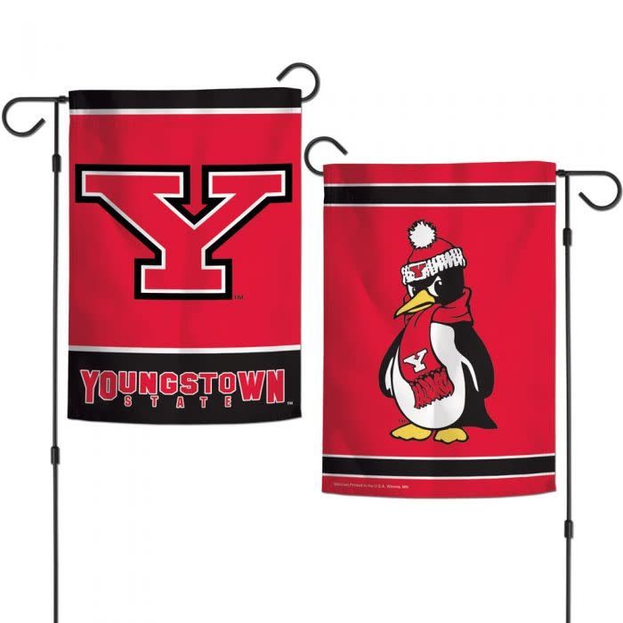 12.5inX18in 2-SIDED GARDEN FLAG YOUNGSTOWN STATE