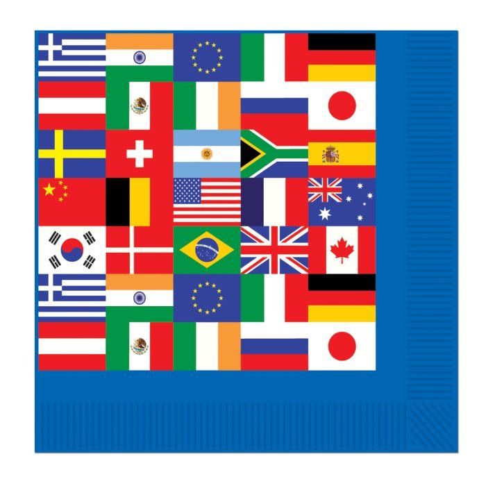 International Flag Luncheon Napkins
