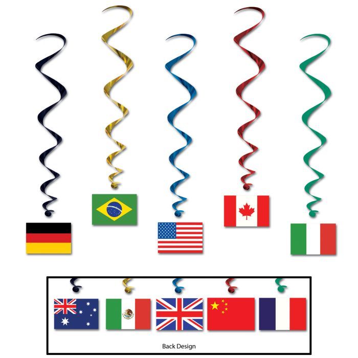 International Flag Whirls-5ct