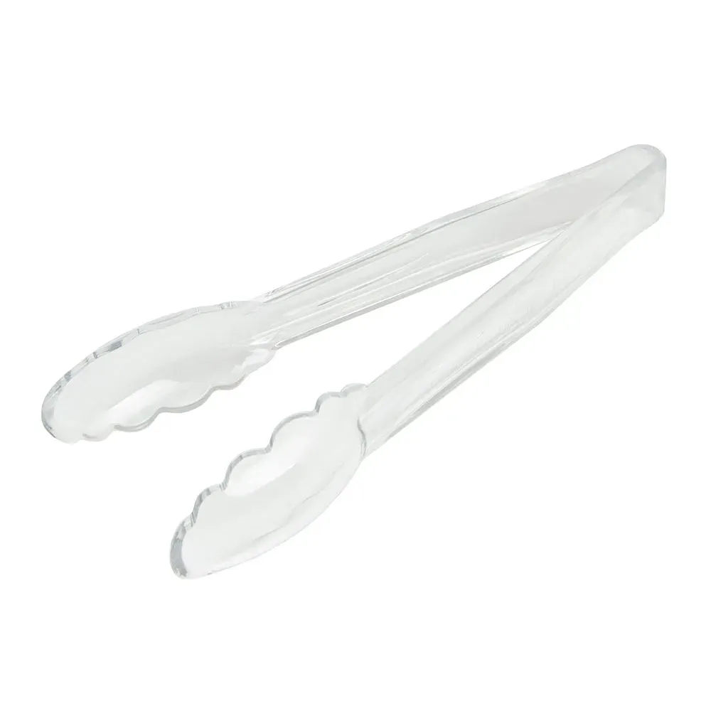 Clear Plastic Tongs - 9in