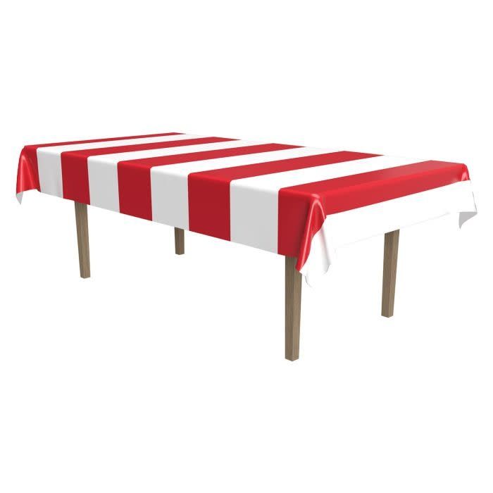 Red &amp; White Stripes Tablecover