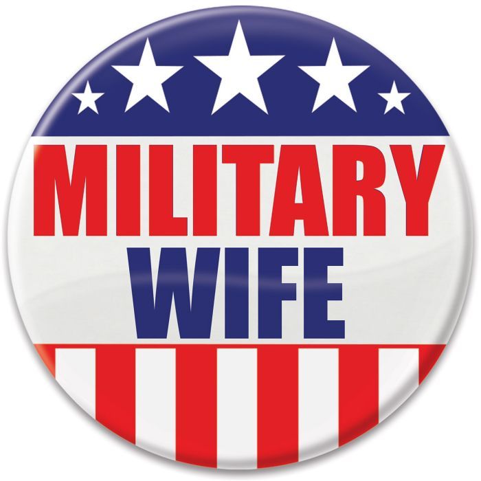 Military Wife Button