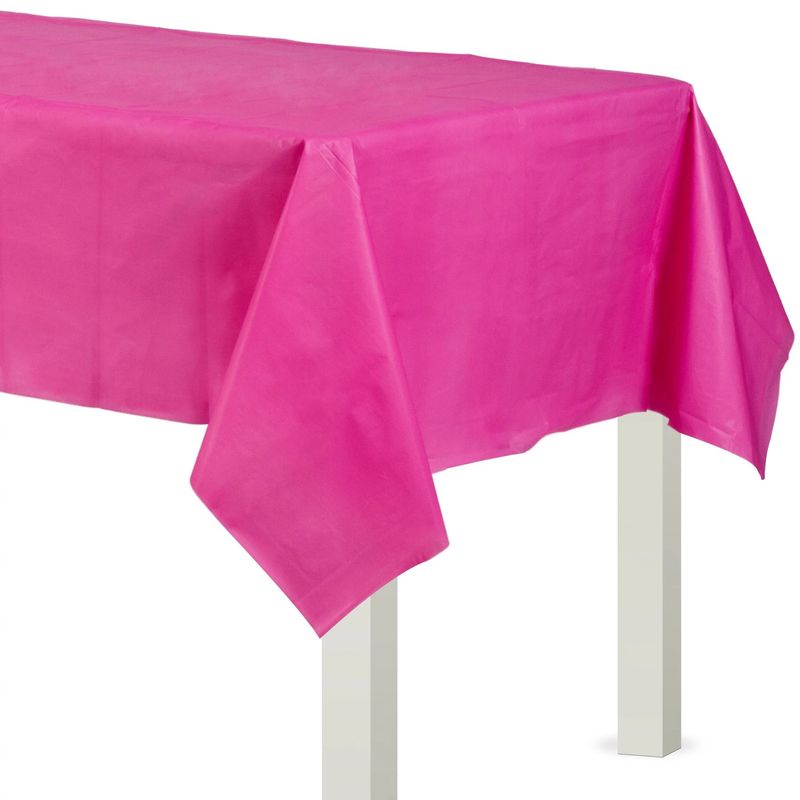 54IN X 108IN VINYL TABLECOVER BRIGHT PINK