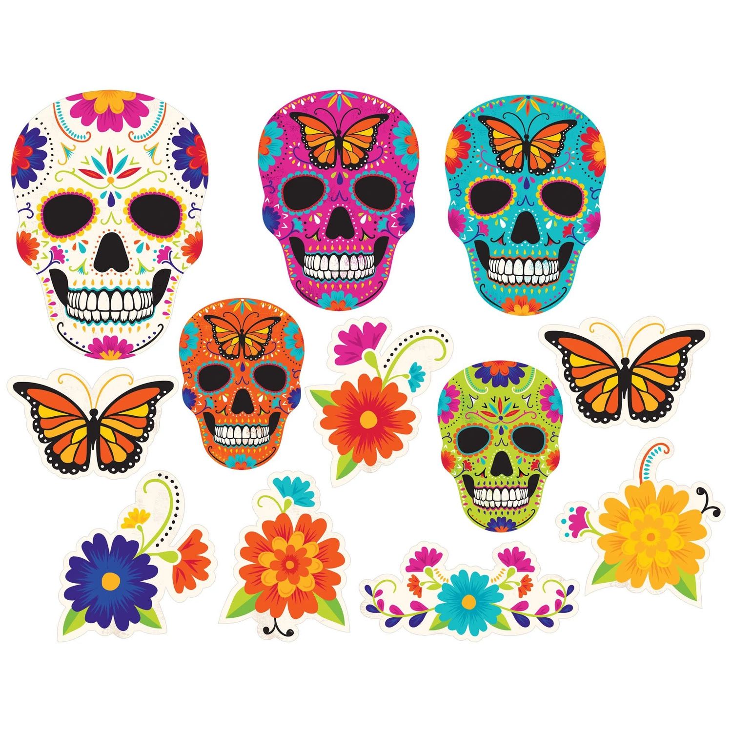 12CT CUTOUTS DAY OF DEAD