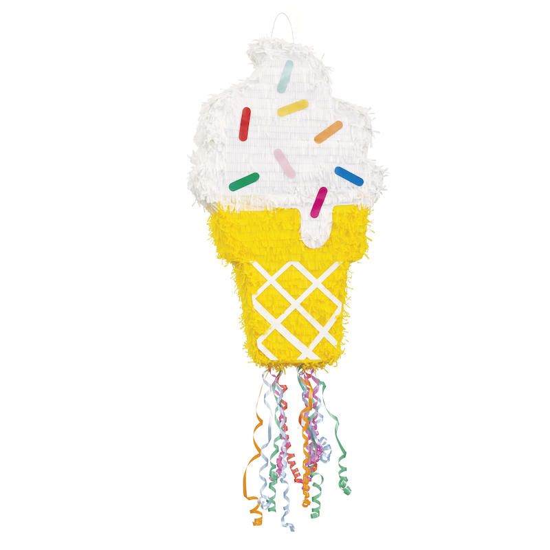 Ice Cream Cone Shaped Pull Pinata