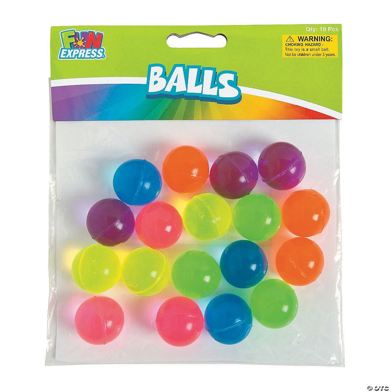 18CT NEON BOUNCING BALLS