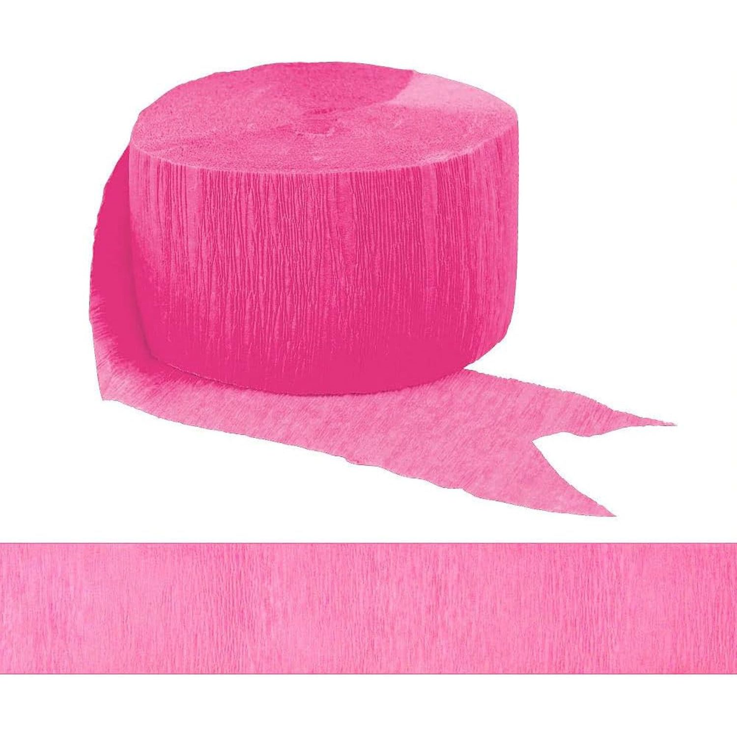 Packaged, Solid Roll Crepe - Bright Pink