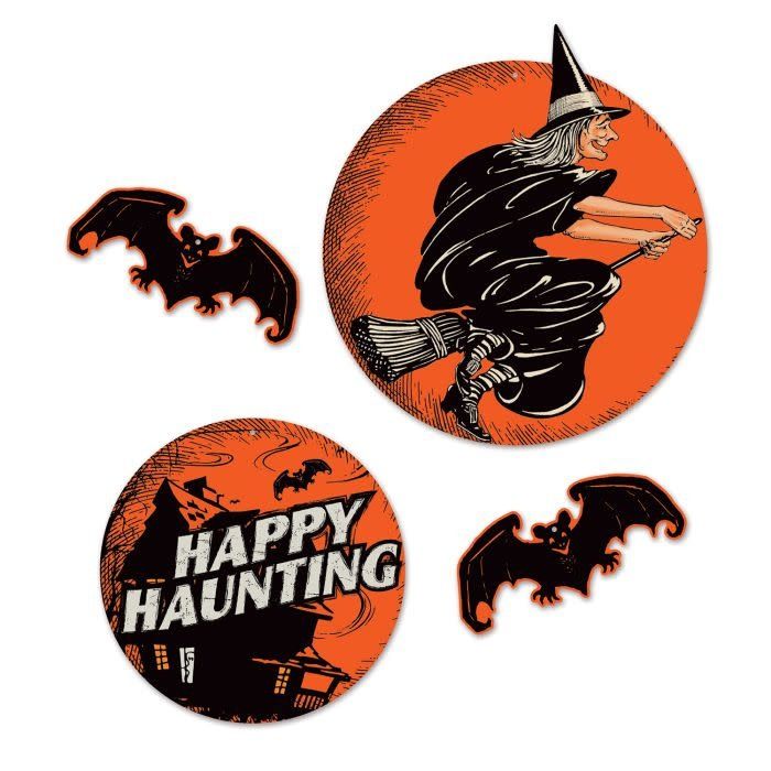 Vintage Halloween Cutouts-4ct