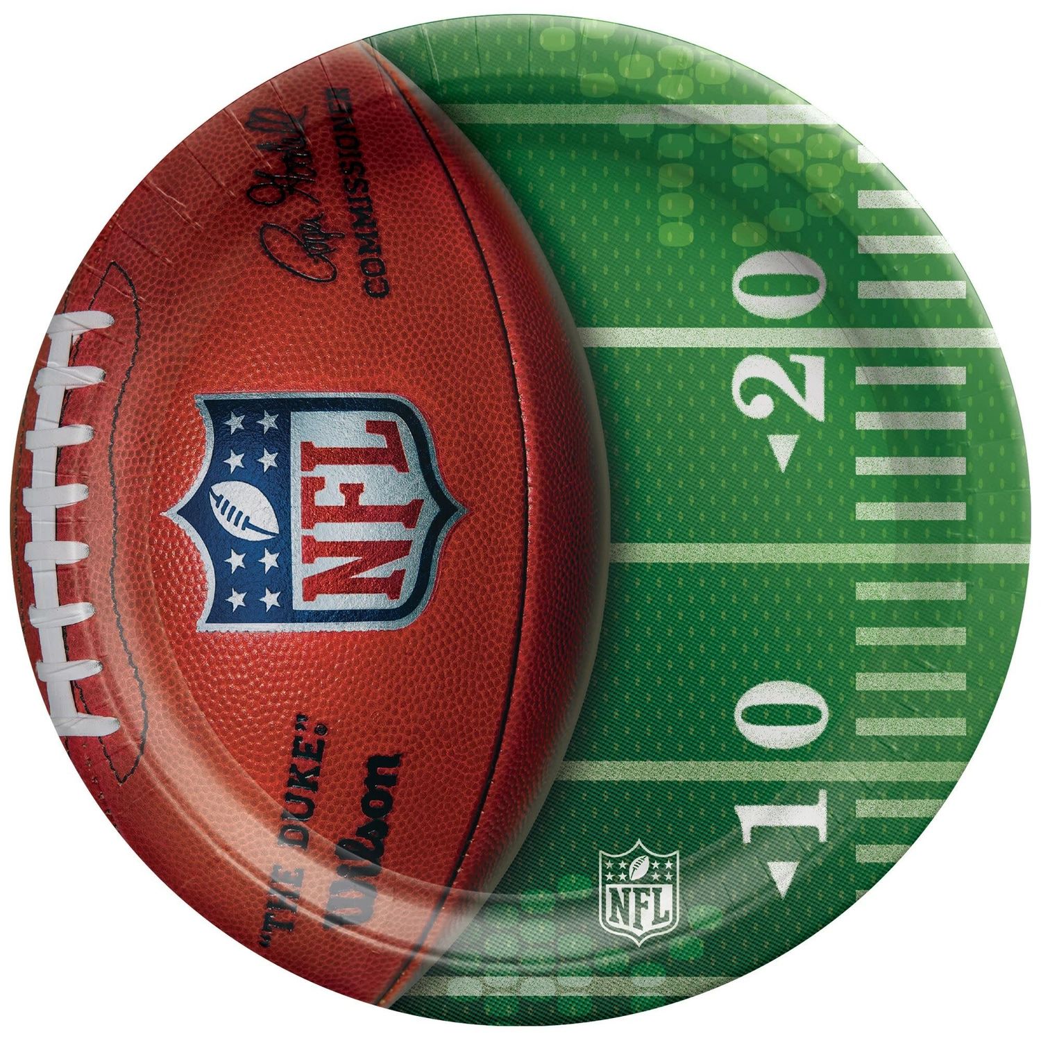NFL Drive - Silver 7" Round Plates