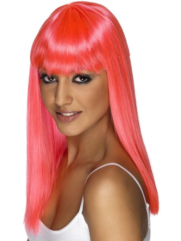 Glamourama Wig, Neon Pink