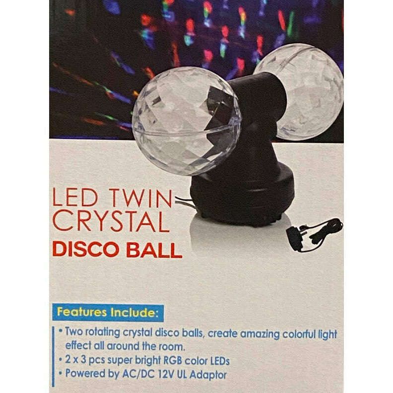 LED TWIN CRYSTAL DISCO BALL