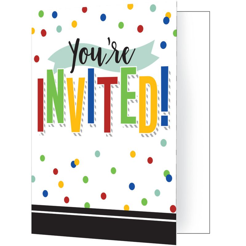 8CT INVITE COLORFUL GRAD
