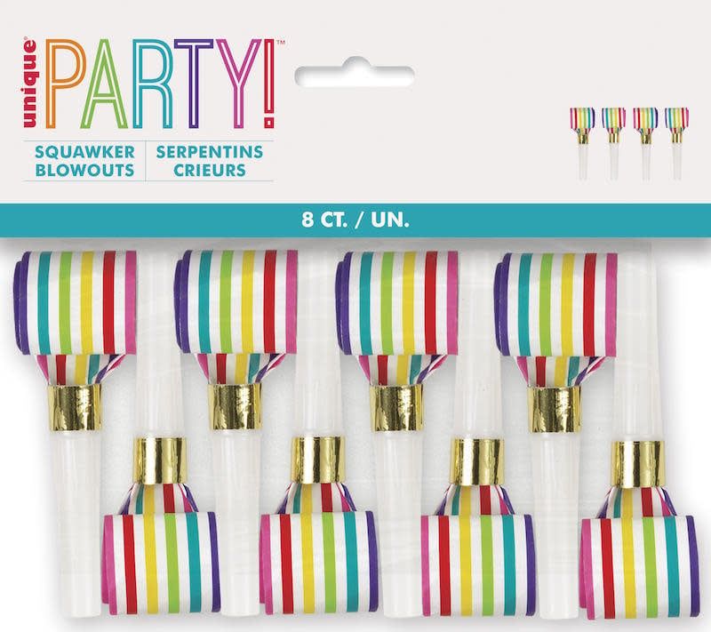 8CT BLOW SQUAWKER RAINBOW